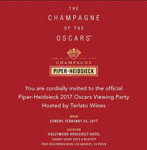 Piper Heidsieck Oscar Viewing Party
