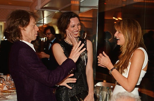 Mick Jagger, Rebecca Hall and Jemima Khan