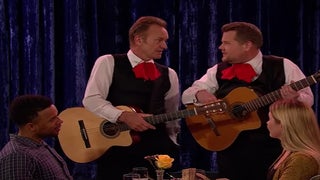 James Corden and Sting Duel It Out as Singing Waiters (Video)