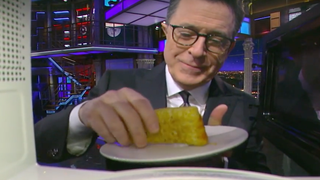 Watch Stephen Colbert Contact Barack Obama Via Microwave (Video)