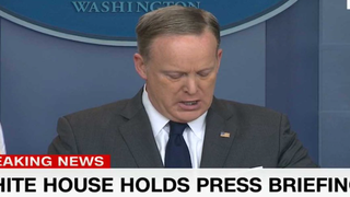 Twitter Goes Wild Over Something in Sean Spicer’s Teeth