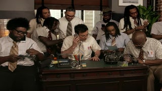 Jimmy Fallon, Migos and The Roots Perform ‘Bad and Boujee’ With Office Supplies (Video)