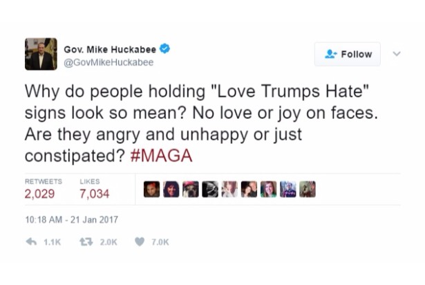 huckabee jokes love trumps hate twitter huckabee jokes love trumps hate twitter