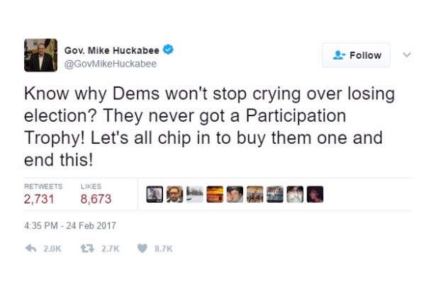 huckabee jokes participation trophy twitter huckabee jokes participation trophy twitter