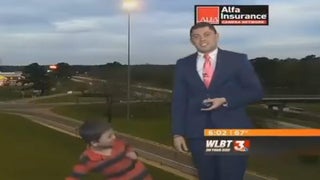 Watch Kid Storm Live News Set to Fart on Weatherman (Video)