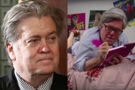 Steve Bannon Screams at Jared Kushner ‘I Hate Your Stupid Face!’ in Stephen Colbert Spoof (Video)