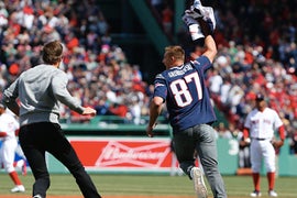 Watch Tom Brady’s Jersey Get Stolen Again at Red Sox Opening Day (Video)