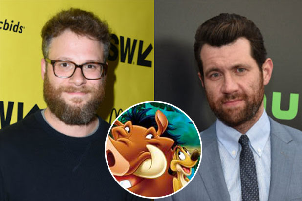 Seth Rogen Billy Eichner Pumbaa and Timon Seth Rogen Billy Eichner Pumbaa and Timon