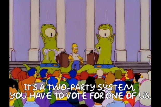 simpsons 30th anniversary memes two party system