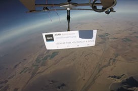 Trump Trolled Via Weather Balloon in First Protest From Space (Video)