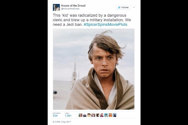 spicer spins movie plots star wars luke obi-wan radicalized ban jedi spicer spins movie plots star wars luke obi-wan radicalized ban jedi