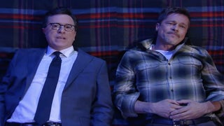 Watch Brad Pitt and Stephen Colbert Trade Nicknames Under the Stars (Video)