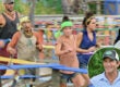 The final six contestants race through a giant maze during the Survivor: Game Changers finale. (CBS).