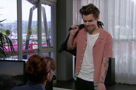 Harry Styles Can’t Get Past ‘Late Late Show’ Security for His Residency (Video)