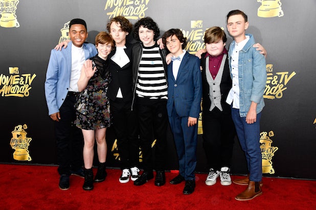 Stars of "It" Chosen Jacobs, Sophia Lillis, Wyatt Oleff, Finn Wolfhard, Jack Dylan Grazer, Jeremy Ray Taylor and Jaeden Lieberher Stars of "It" Chosen Jacobs, Sophia Lillis, Wyatt Oleff, Finn Wolfhard, Jack Dylan Grazer, Jeremy Ray Taylor and Jaeden Lieberher