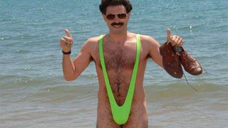 The 17 Tackiest Cannes PR Stunts, From Blake Lively’s Sharks to Sacha Baron Cohen’s Mankini (Photos)