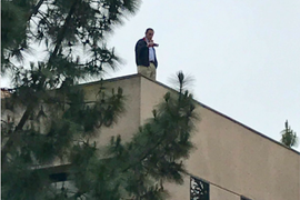 Republican Congressman Darrell Issa Retreats to Rooftop, Accused of Hiding From Protesters