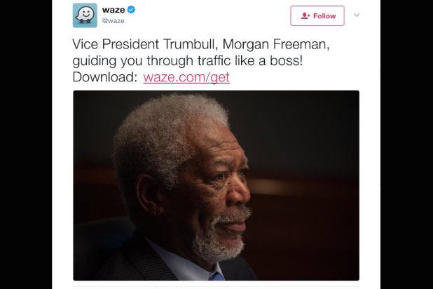 morgan freeman waze morgan freeman waze