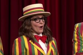 Tina Fey Joins Jimmy Fallon’s Ragtime Gals to Harmonize Some Bruno Mars (Video)