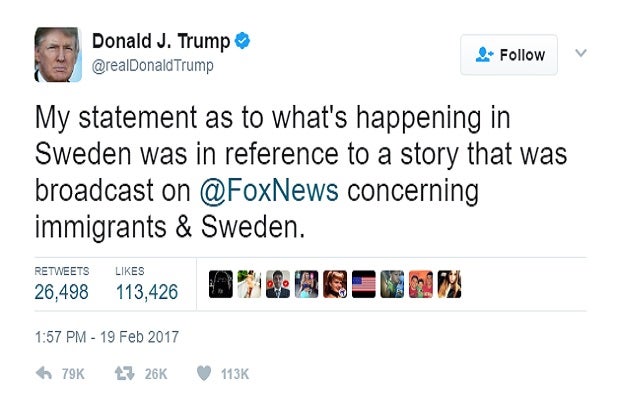 trump twitter last night in sweden immigration history trump twitter last night in sweden immigration history