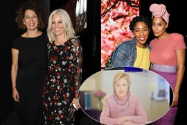 Michelle Obama and Hillary Clinton Toast Elizabeth Banks, Tracee Ellis Ross (Photos)