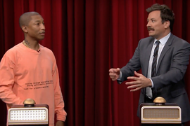 Jimmy Fallon Challenges Pharrell to a Song-Naming Battle (Video)