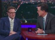 Seth Rogen and Stephen Colbert
