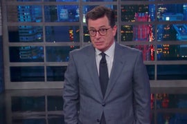 Stephen Colbert Fact Checks Trump’s Fake News Claims, Trolls Him Over Time Cover (Video)