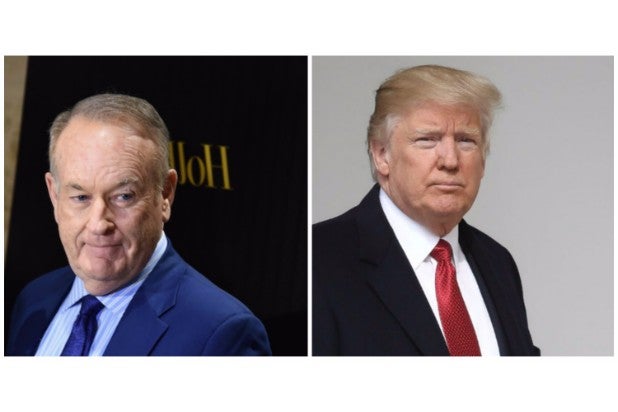 Trump O'Reilly collage