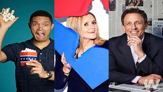 Late Night Hosts Samantha Bee, Trevor Noah and Seth Meyers Portraits (Exclusive Photos)