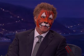 Will Ferrell Explains Why His Face Is Painted Like a Tiger on ‘Conan’ (Video)