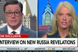 Kellyanne Conway Finally Admits She’s Not ‘Helpful’ in Doctored Colbert Cold Open (Video)