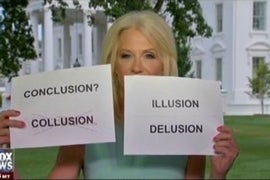 Kellyanne Conway Takes Awkward Visual Aid to ‘Hannity,’ Meme Avalanche Ensues