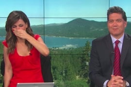 Watch TV Reporter Get Puked on While Covering Beer-Based Ironman Competition (Video)