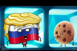 Colbert Unveils Trump’s Surprise ‘Emoji Movie’ Cameo (Video)