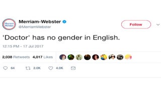 Merriam-Webster Shuts Down ‘Doctor Who’ Sexist Trolls With Epic Tweet
