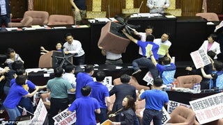Watch Taiwan Parliament Devolve Into a Fight Club (Video)