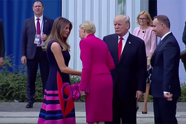 Watch Poland’s First Lady Snub Trump Handshake (Video)