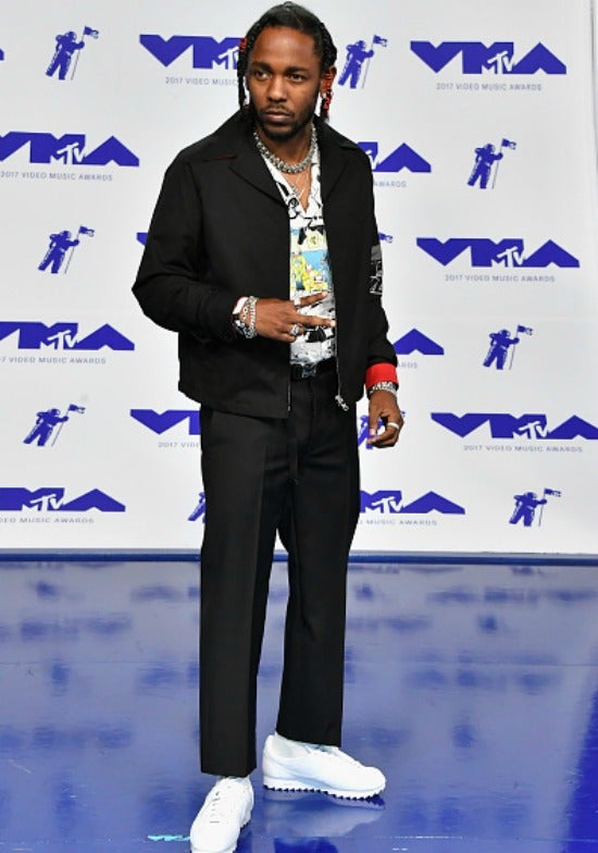 Kendrick Lamar at the 2017 MTV Video Music Awards. Kendrick Lamar at the 2017 MTV Video Music Awards.