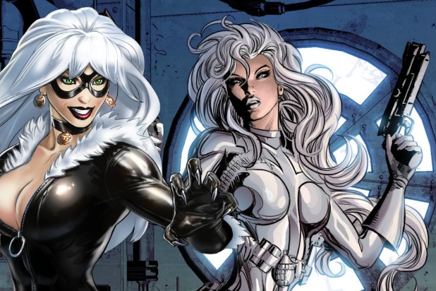 618px x 412px - Silver and Black,' With Spider-Man Femme Fatales Black Cat ...