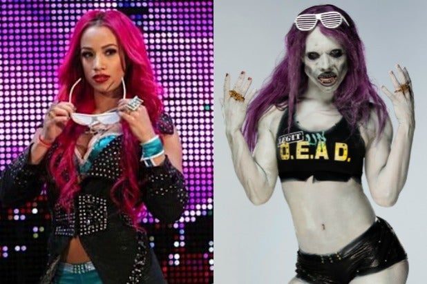 618px x 412px - Watch WWE's Sasha Banks Transform Into a Flesh-Craving Ghoul (Video)