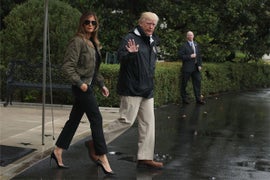 Twitter Pumped Up About Melania Trump’s 4-Inch Heels for Texas Flood Tour
