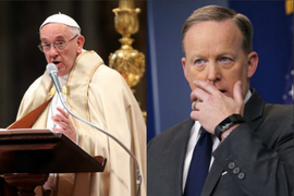 Sean Spicer Finally Got to Meet Pope Francis, No Thanks to Trump