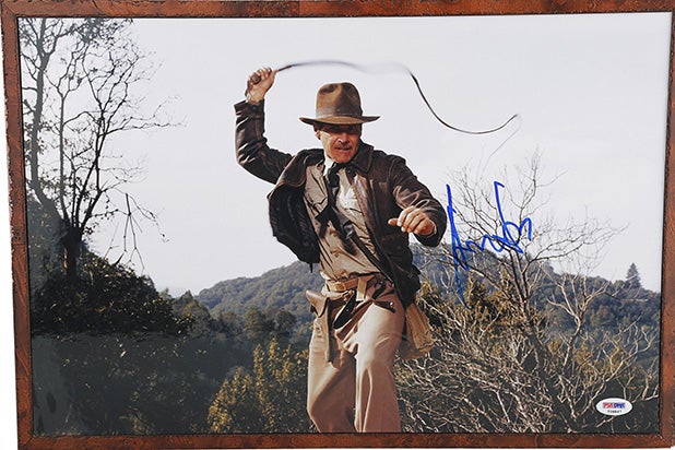 Indiana Jones bullwhip portrait auction