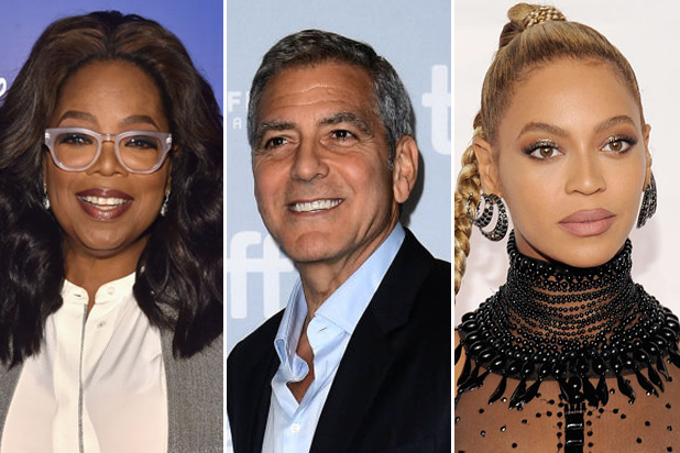 telethon oprah clooney beyonce activism hollywood