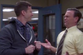 ‘Brooklyn Nine-Nine’: Jake and Boyle Share Oddly Sexual High Five in Holt’s Office (Exclusive Video)