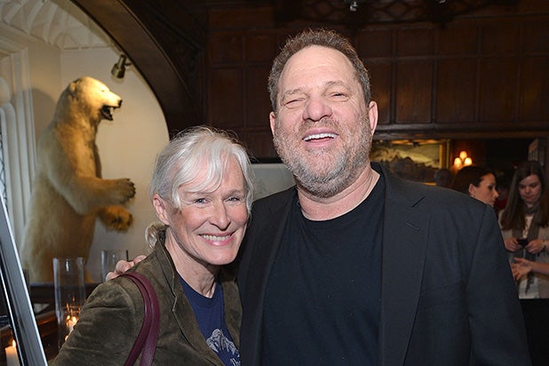 Glenn Close Harvey Weinstein Glenn Close Harvey Weinstein