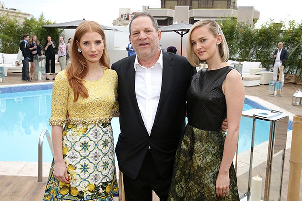 Jessica Chastain Harvey Weinstein Jessica Chastain Harvey Weinstein