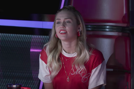 Miley Cyrus Interrupts ‘The Voice’ Singer’s Knockout-Round Performance (Exclusive Video)