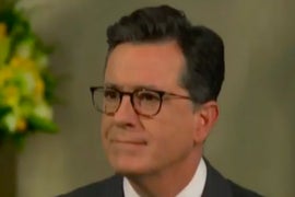 Colbert, Trump Role-Play Condolence Calls in Recut Maria Bartiromo Interview (Video)